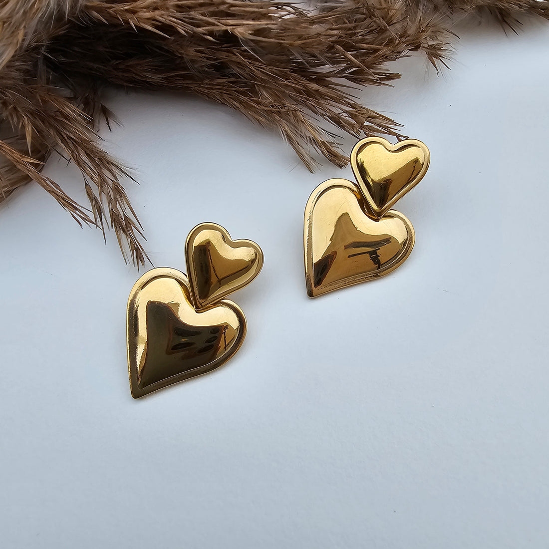 Dual Heart - Gold tone