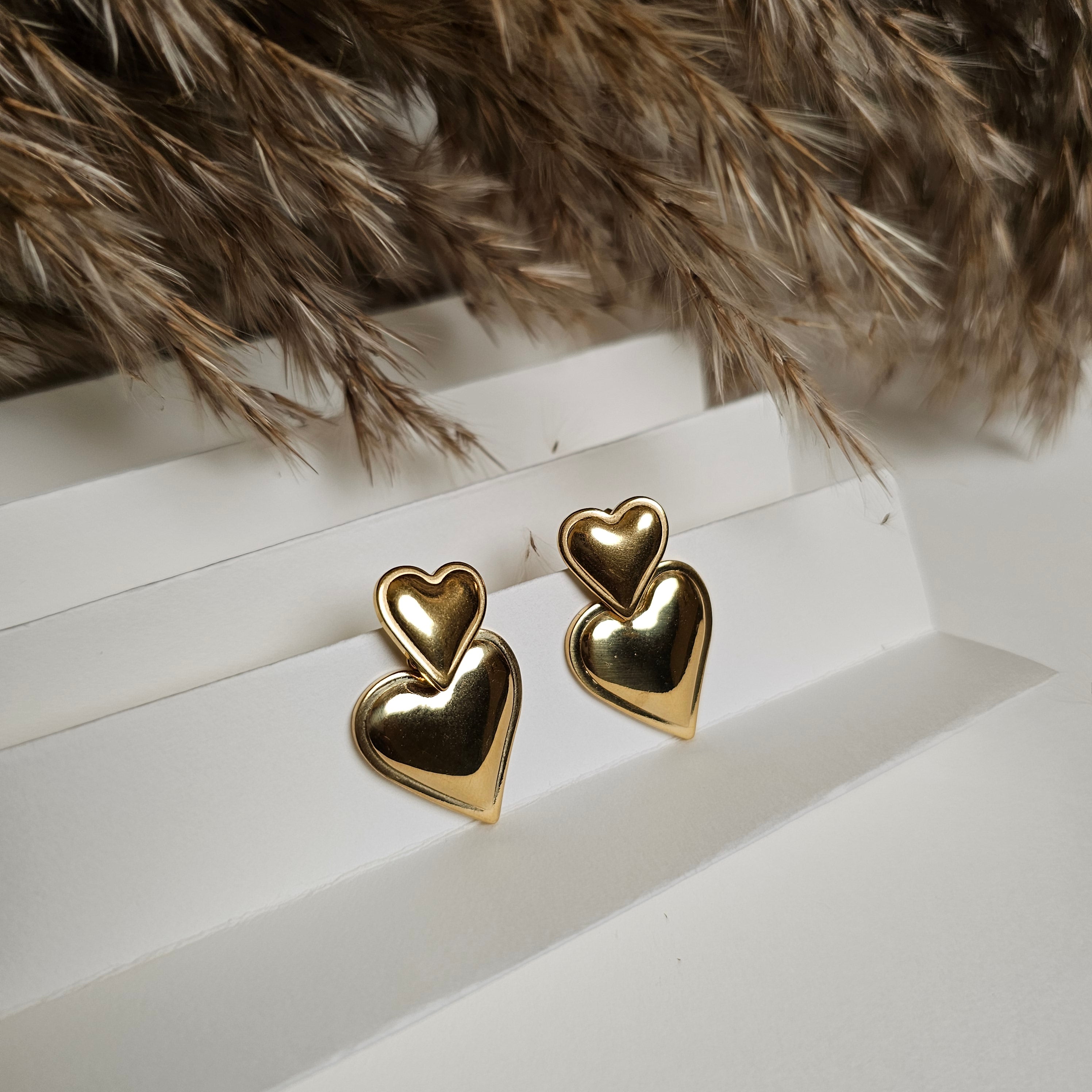 Dual Heart - Gold tone