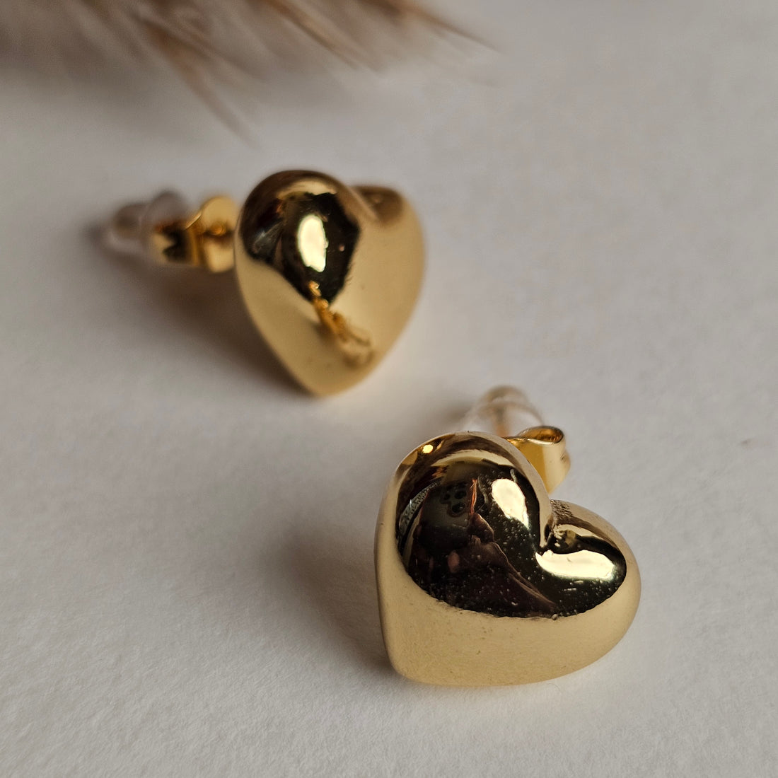 Heart Speaks Earrings - Gold Tone