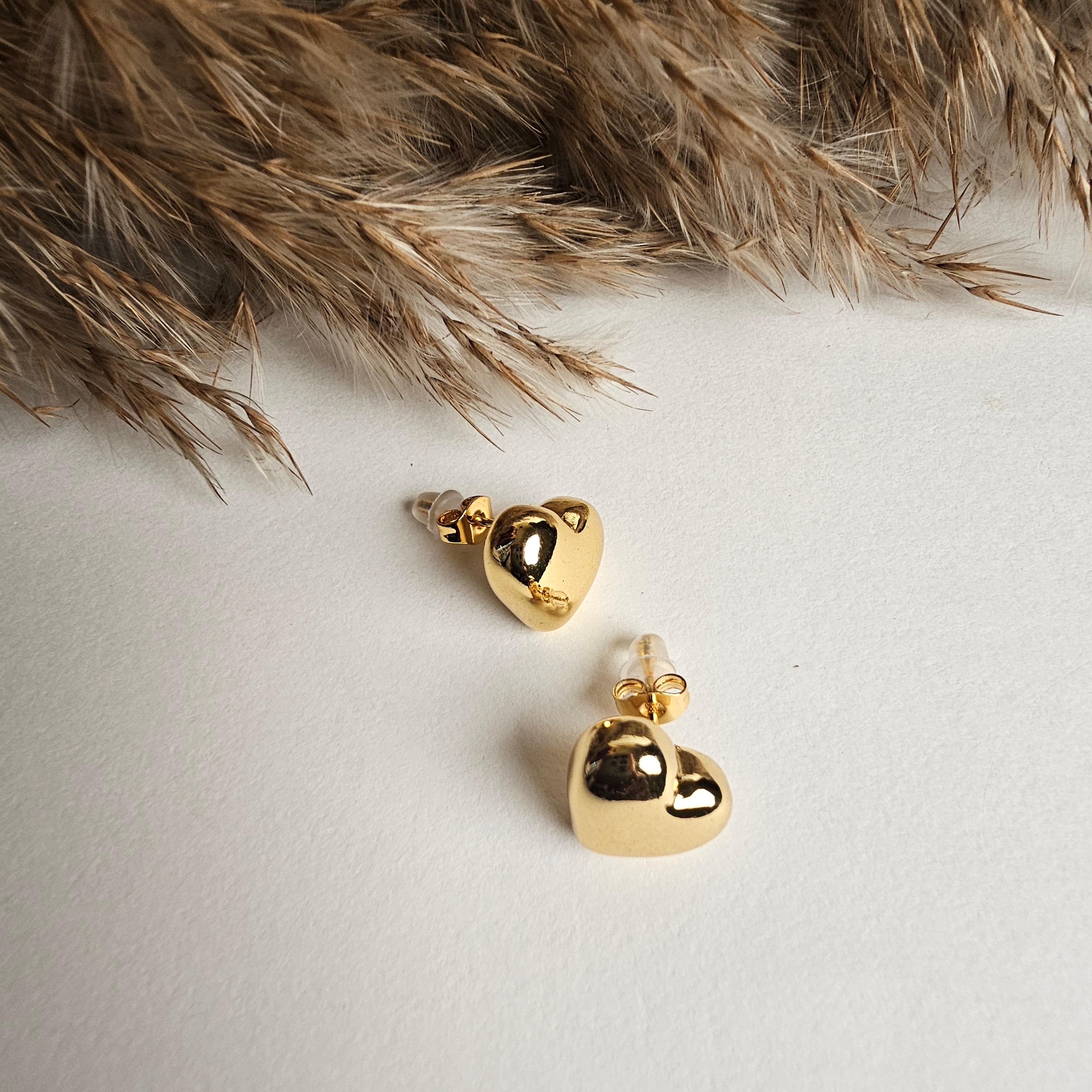 Heart Speaks Earrings - Gold Tone