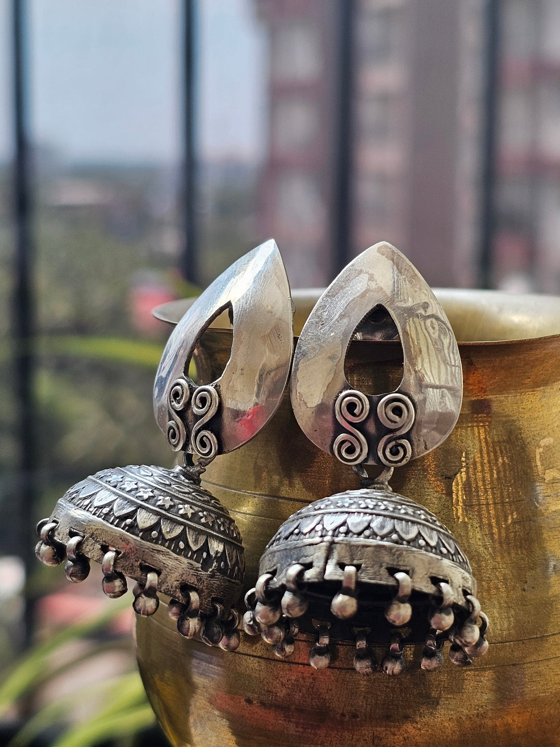 Agni 925 Silver Jhumka