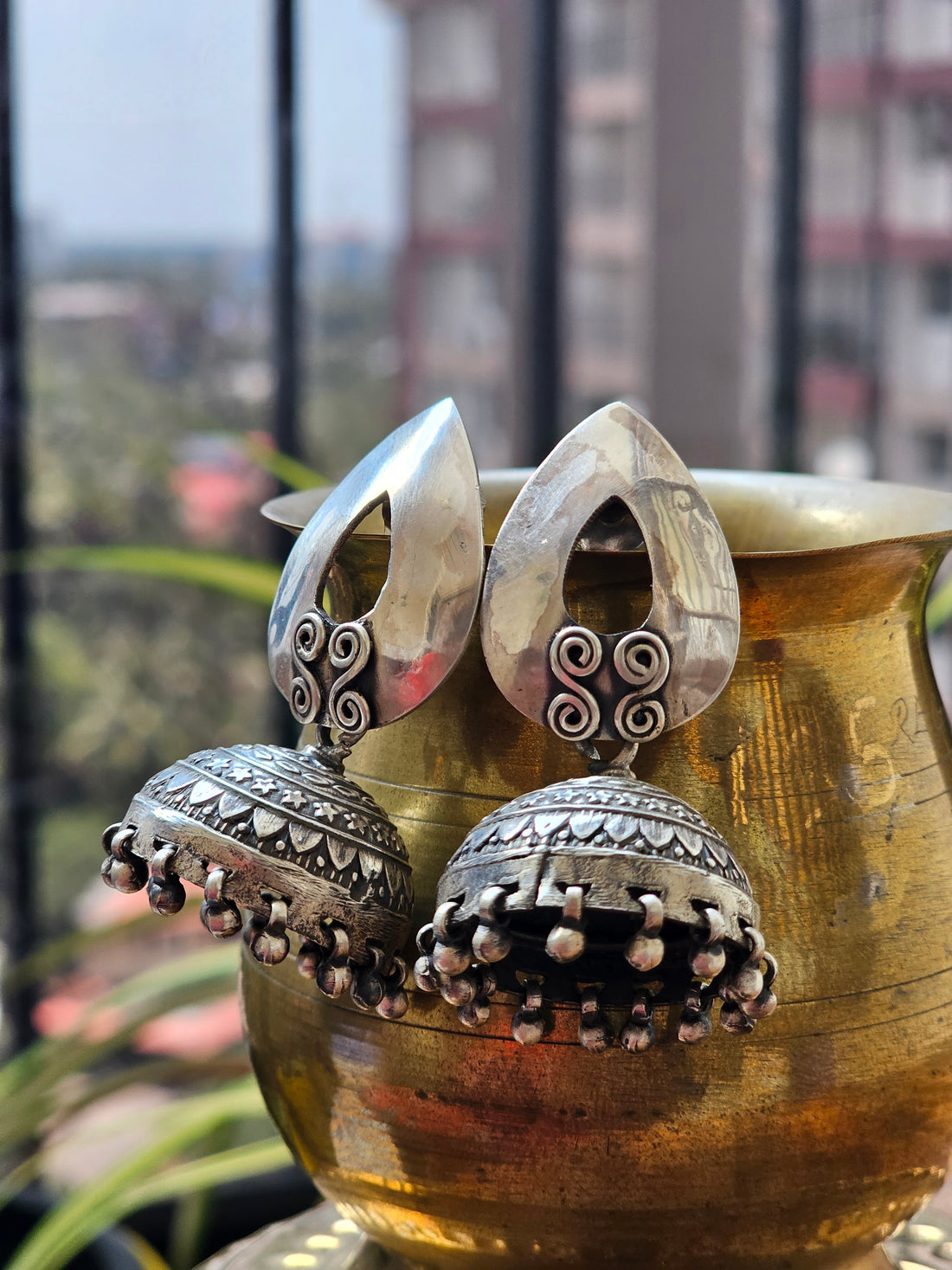 Agni 925 Silver Jhumka