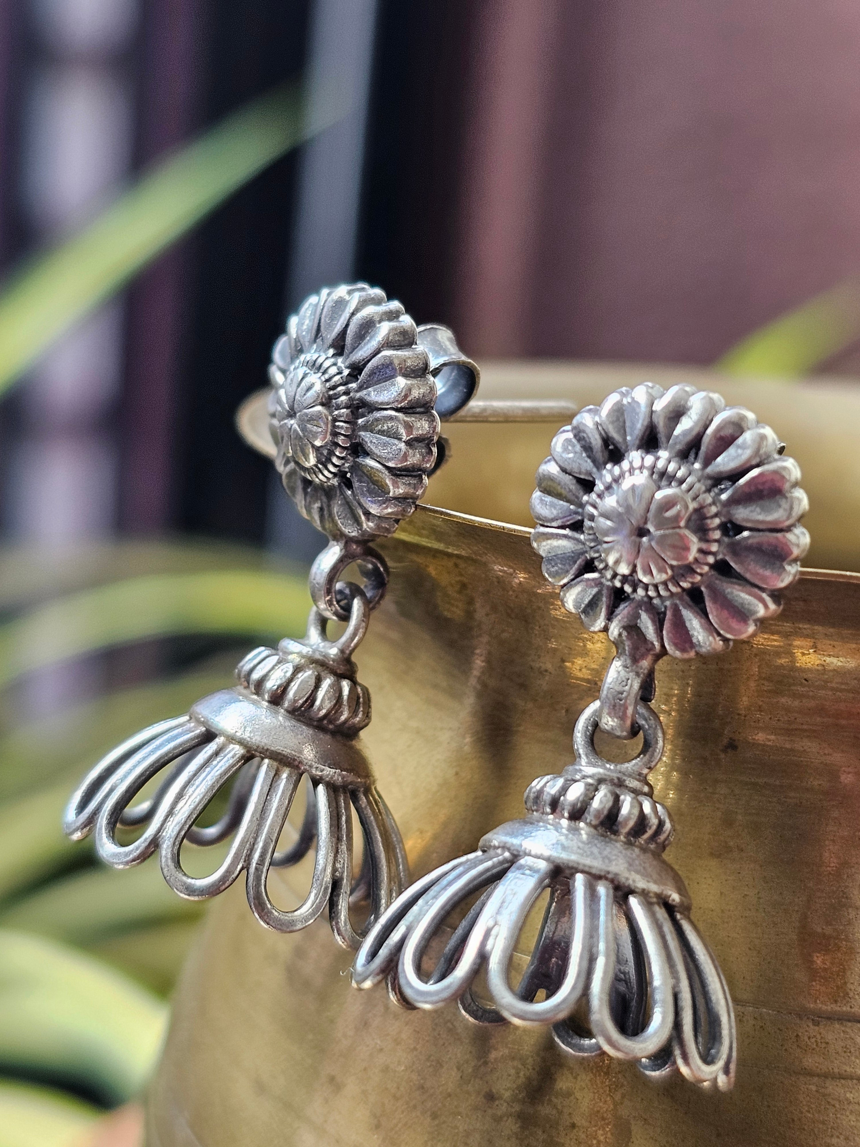 Aditi 925 silver jhumka