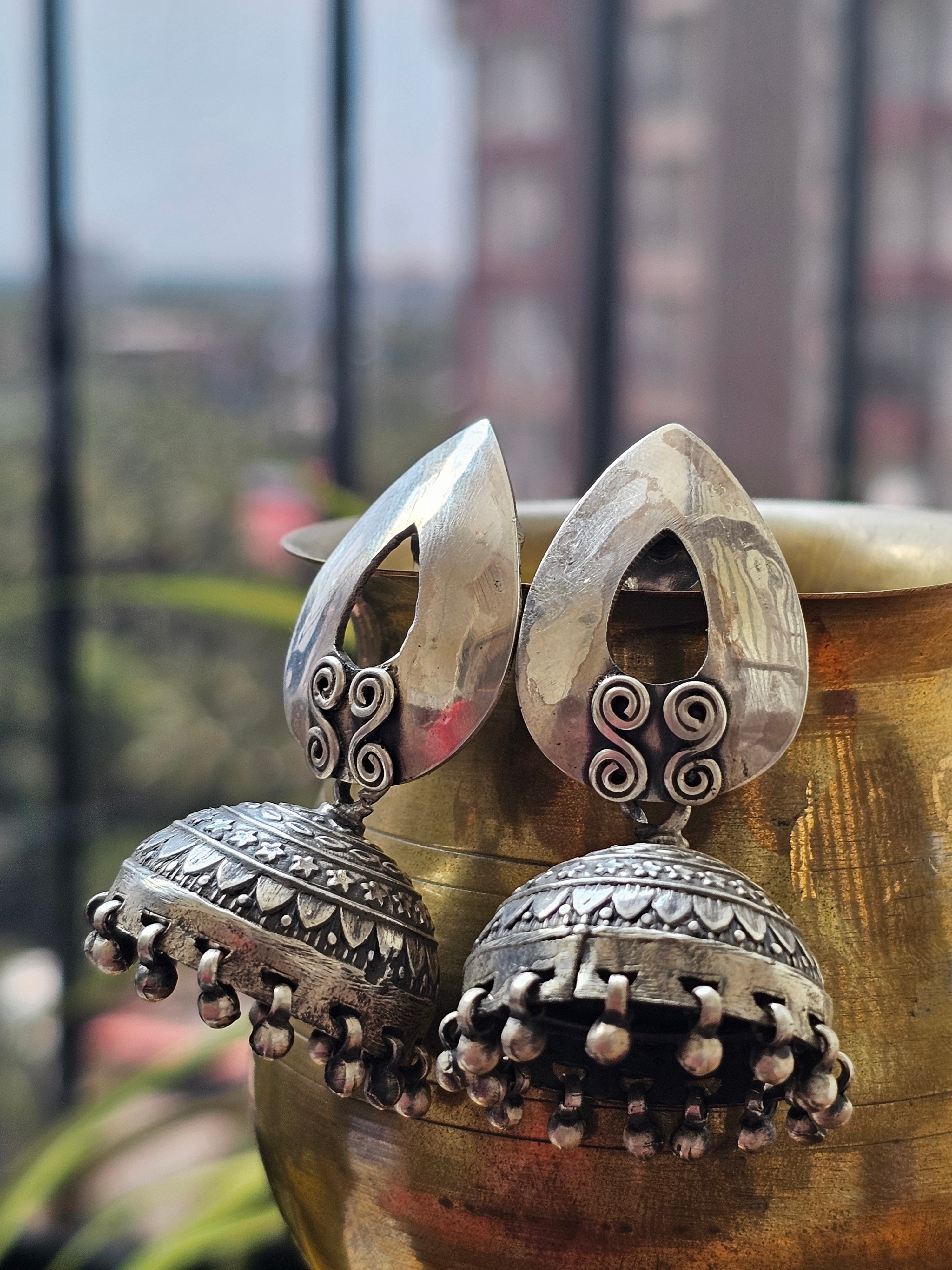 Agni 925 Silver Jhumka